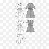 布达式长袍缝制式样-连衣裙