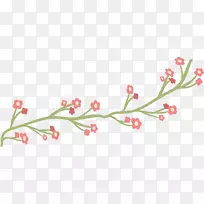 花卉设计植物茎开花植物字体设计
