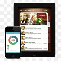 餐厅菜单食品智能手机-菜单