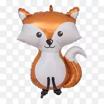 猫科玩具气球狐气球氦狐
