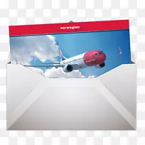 窄体飞机挪威航空班车机票旅行促销传单