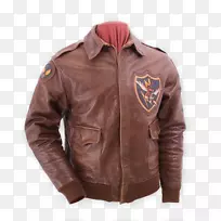皮夹克飞虎队a-2夹克第二次世界大战飞行夹克-皮革帽衫