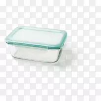 塑料食品储存容器玻璃盖子容器