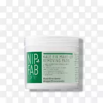 化妆品清洁剂nip+fab kale修复保湿霜nip+fab乙醇酸修复每日清洁垫霜-化妆工具包