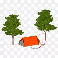 帐篷掩蔽树防水布-树