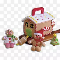 姜饼屋里的玩具圣诞装饰品圣诞节
