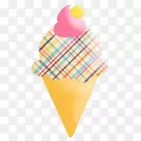 冰淇淋圆锥形食物草莓冰淇淋