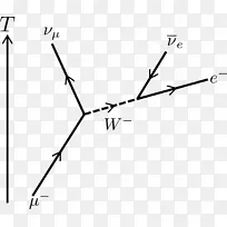 Feynman图μ介子放射性衰变电子中微子-电