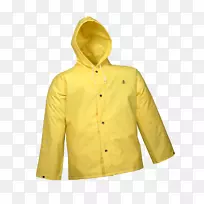 雨衣黄色天然橡胶夹克