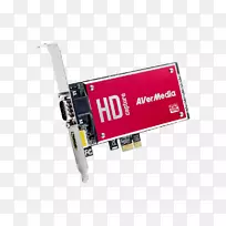 电视调谐器卡和适配器声卡和音频适配器AVerMedia暗水晶c 729高清捕获SDK 2全高清PCIe卡视频捕捉高清电视AVerMedia游戏捕捉HD II c 285