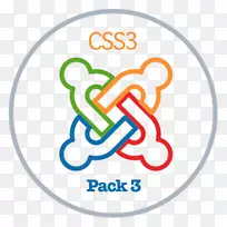 Joomla模板内容管理系统计算机图标-CSS 3