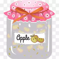 食品苹果果酱水果剪贴画-苹果