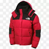 北面极地羊毛夹克衫红色纽普茨夹克