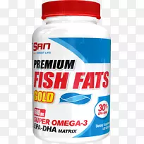 膳食补充剂鱼油酸颗粒omega-3软凝胶脂肪-健康