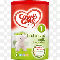 奶粉、婴儿食品、奶牛和大门婴儿配方奶粉-牛奶