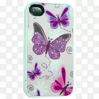 iPhone 5视觉艺术苹果手机配件-钻石蝴蝶