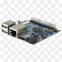 微控制器香蕉皮电子电视调谐器卡和适配器计算机-piñ；一种colada