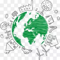 地球日可再生能源自然环境回收-地球
