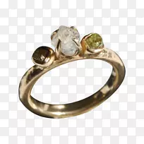 订婚戒指金钻石珠宝戒指