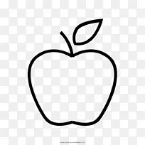 绘画着色书苹果剪贴画-苹果