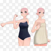 Yandere模拟器MikuMikudan运动服和单打泳衣-服装模型