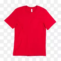 t恤船员领服马球衬衫印花t恤红