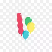 气球生日蛋糕派对剪贴画-气球