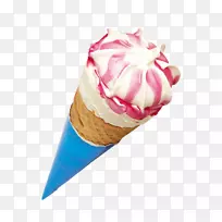 冰淇淋锥味香草糖冰淇淋