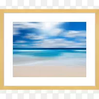绘画画框长方形天空plc.海洋水彩画