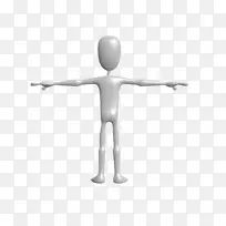 拇指人体模型角动画模型