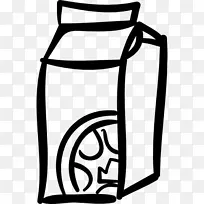 牛奶盒果汁剪贴画-牛奶