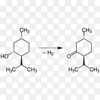 薄荷醇薄荷酮萜烯化学结构公式.科学
