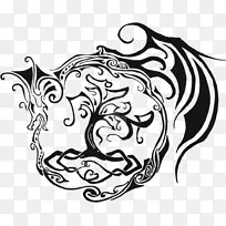 Ouroboros生命之树艺术剪贴画-Oroboros