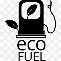 汽油生态燃料加气站计算机图标.生态