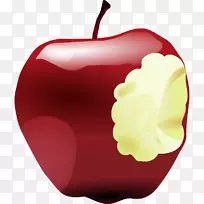 苹果铅笔剪贴画-咬苹果