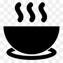 咖啡碗食品电脑图标汤-咖啡