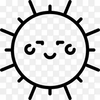 着色本电脑图标曼陀罗-微笑的太阳