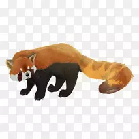 毛绒动物&可爱的玩具，红狐狸，毛绒美洲狮，鼻子，红熊猫