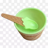 冰淇淋圆锥形圣代华夫饼碗-冰淇淋