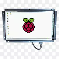 显示器触摸屏raspberry pi液晶显示计算机显示器张开双臂