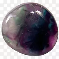 紫水晶紫萤石宝石结晶-紫色