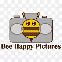 快乐标志蜜蜂微笑-设计