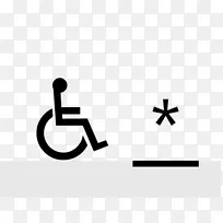 残疾人士泊车许可证国际通行标志轮椅标志-轮椅