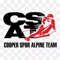 库珀滑雪板和油管区标志高山滑雪品牌