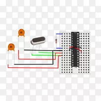 atmega 328 arduino接线图面包板