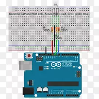 Arduino发光二极管传感器电子电路教程.面包板