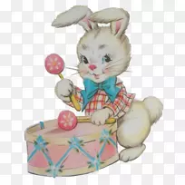 复活节兔子雕像-复活节