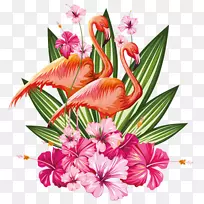 热带花卉植物纺织-花卉