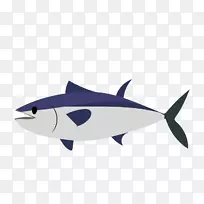鲨鱼骨鱼海豚微软蓝天剪贴画-鲨鱼