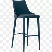 吧台凳椅塑料条椅侧视图